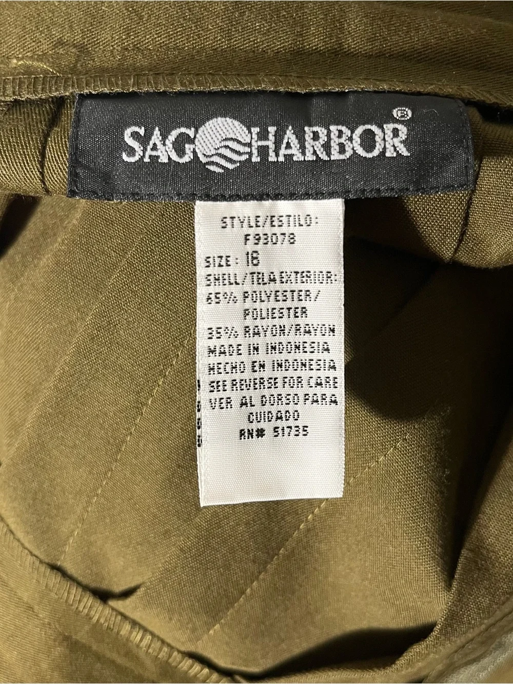 Vintage Sag Harbor Pleated Olive Green Dark Academia Skirt Size 10 (estimated)